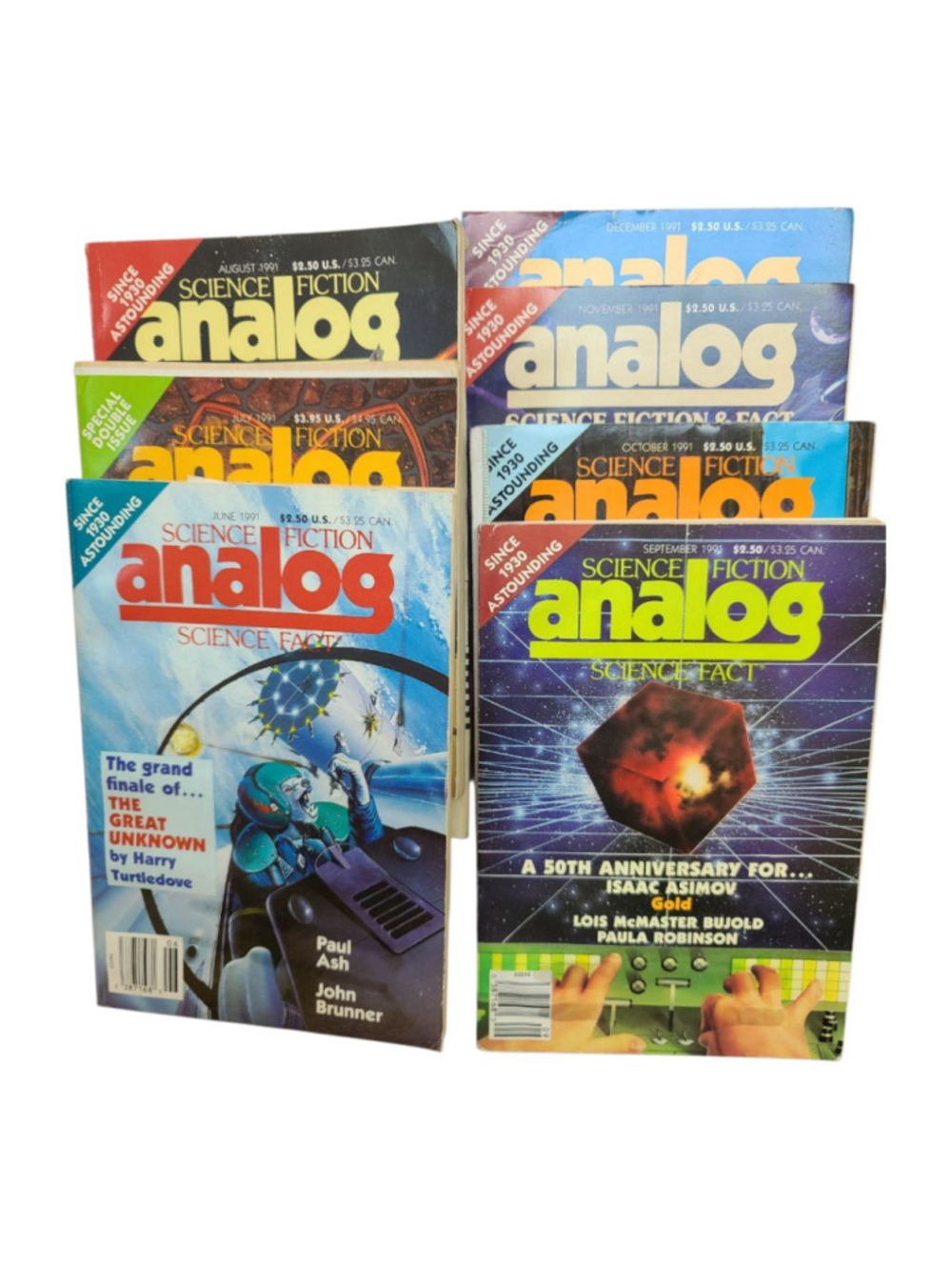 Analog Science Fiction Magazines Lot Vintage Collectible